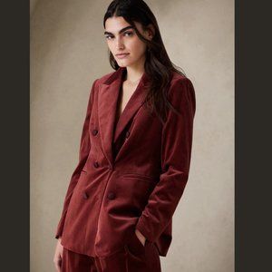 Banana Republic Velvet Blazer, Deep Red